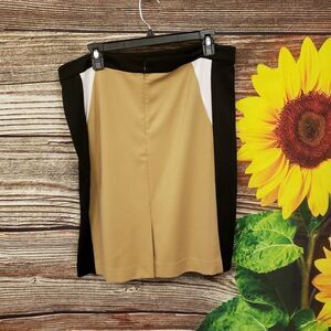 Calvin Klein short skirt tan/white/black Pre-owned